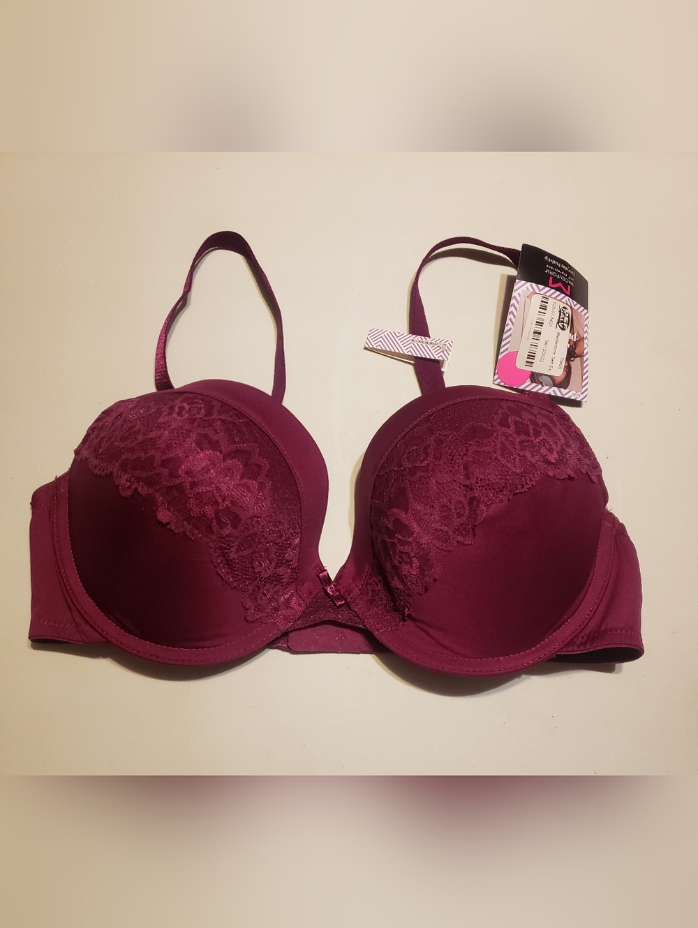 Maidenform Deep Plum Lace Push-Up Bra